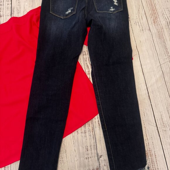 KanCan low rise ankle skinny jeans sz 5 distressed dark KC6050LD - Picture 3 of 4